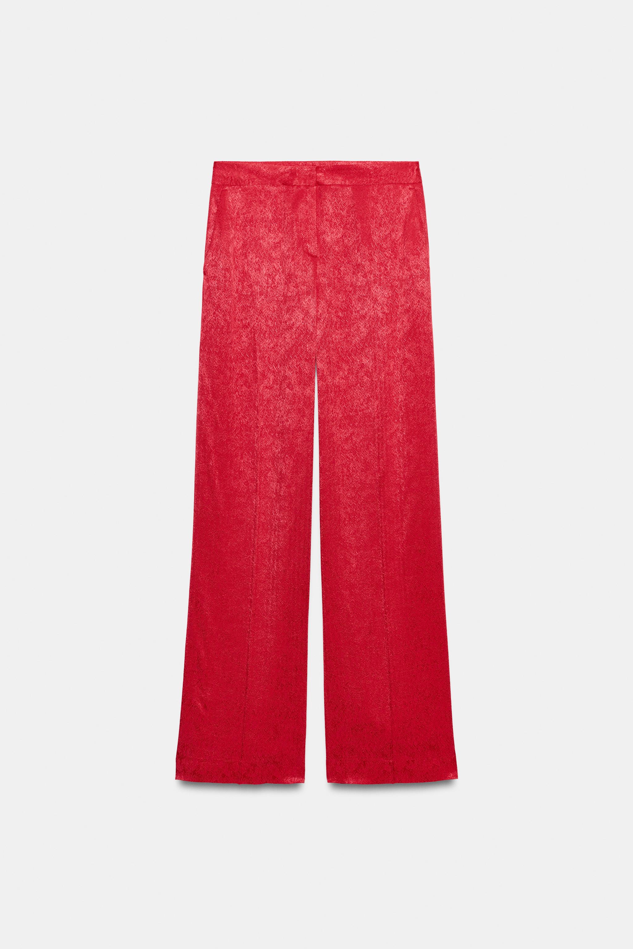 JACQUARD STRAIGHT LEG PANTS